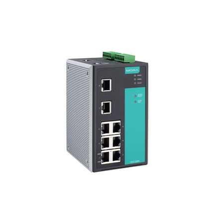 MOXA Managed Ethernet Switch W/ 8 10/100Baset(X)Ports, -40 To 75°C EDS-508A-T